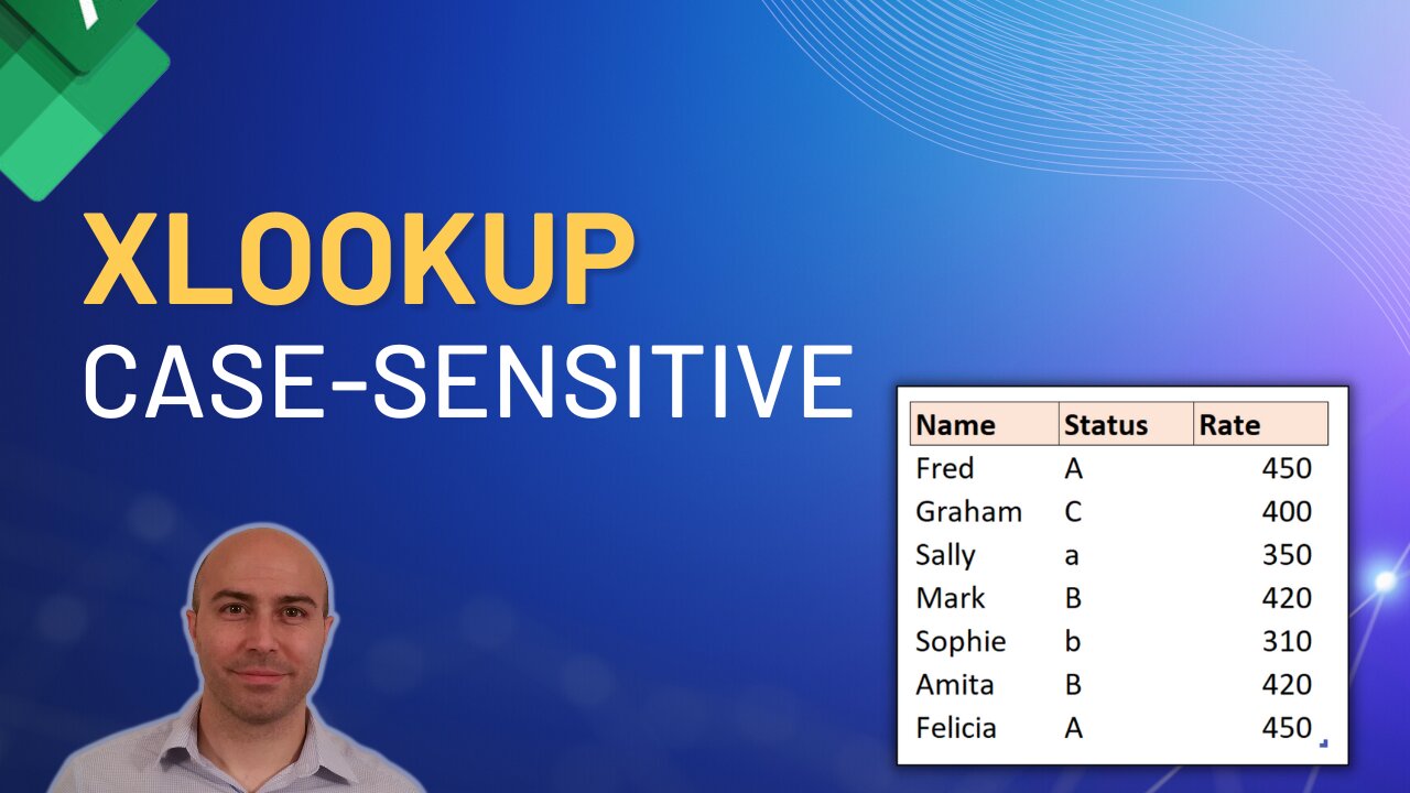 XLOOKUP Case Sensitive in Excel | Match Text Exactly