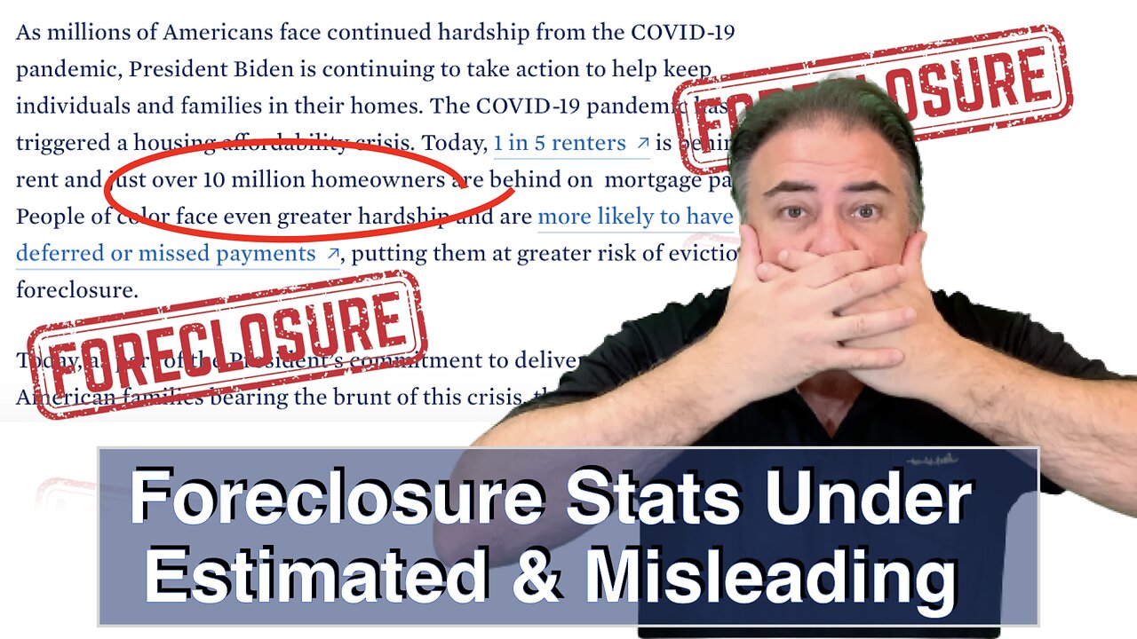 Foreclosure Stats Are Underestimated & Misleading - What's Really Going On ? Housing Bubble 2.0