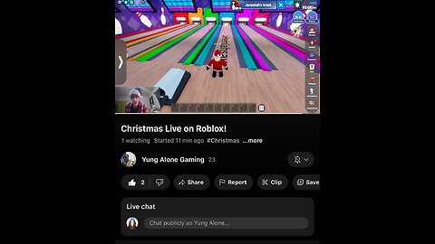 Yung Alone Gets A Strike As Santa on Roblox Bowling