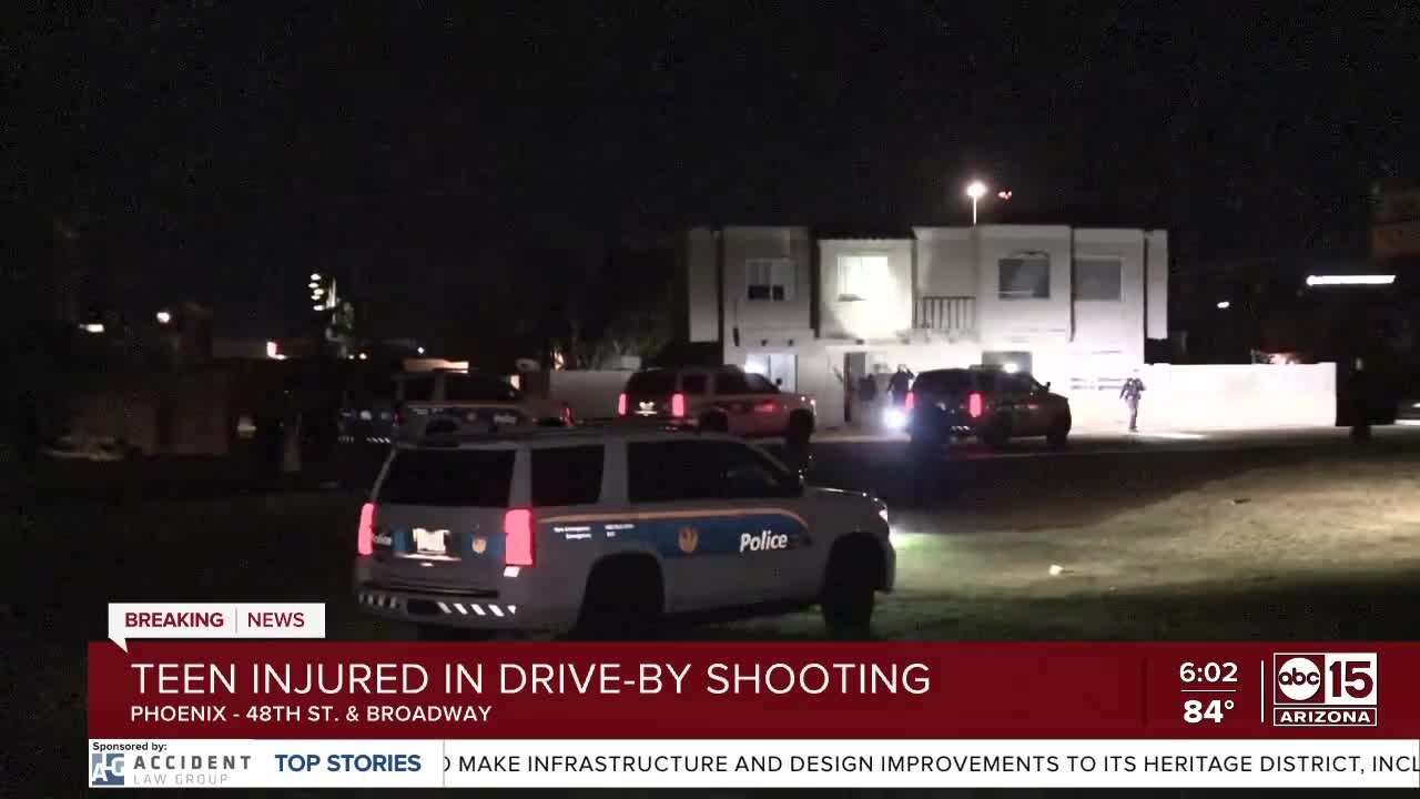 Teen injured in drive-by shooting