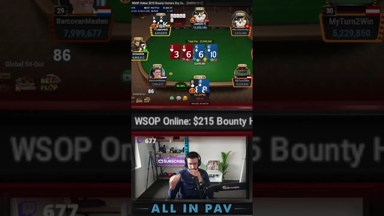23 MILLION CHIP POT (we're flipping)