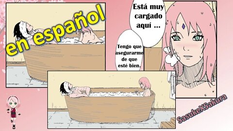 Juntos en la bañera - Sakura and Sasuke [SasuSaku] Doujinshi [Español]