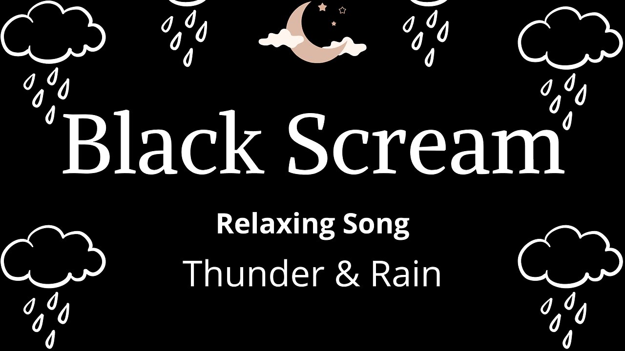 BLACK SCREAM - Thunder & Rain. Sleep in 5 minutes. Sleep and Relaxation. #sleep #relaxation #rain