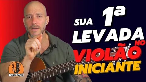 [primeiros passos] Sua primeira levada no violão. Aula iniciante de como fazer o ritmo no violão.