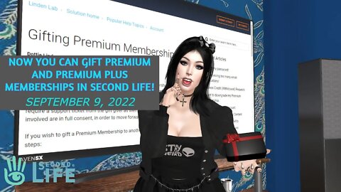 Linden Lab Announces the Ability to Gift Premium & Premium Plus Memberships! 9/9/2022