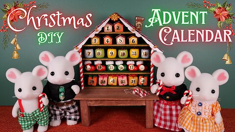 【DIY】Christmas Advent Calendar/ミニチュア🎄アドベントカレンダー/Sylvanian Falimies/シルバニアファミリー/Calico Critters/クリスマス