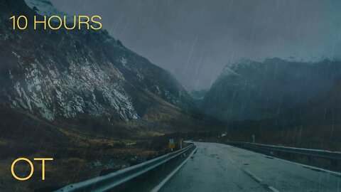 Thunderstorm in Fiordland | Soothing Rain & Rolling Thunder for Relaxation | Study | Sleep| 10 HOURS