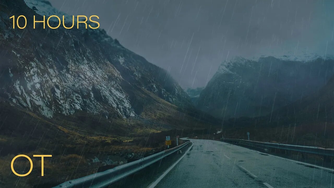 Thunderstorm in Fiordland | Soothing Rain & Rolling Thunder for Relaxation | Study | Sleep| 10 HOURS