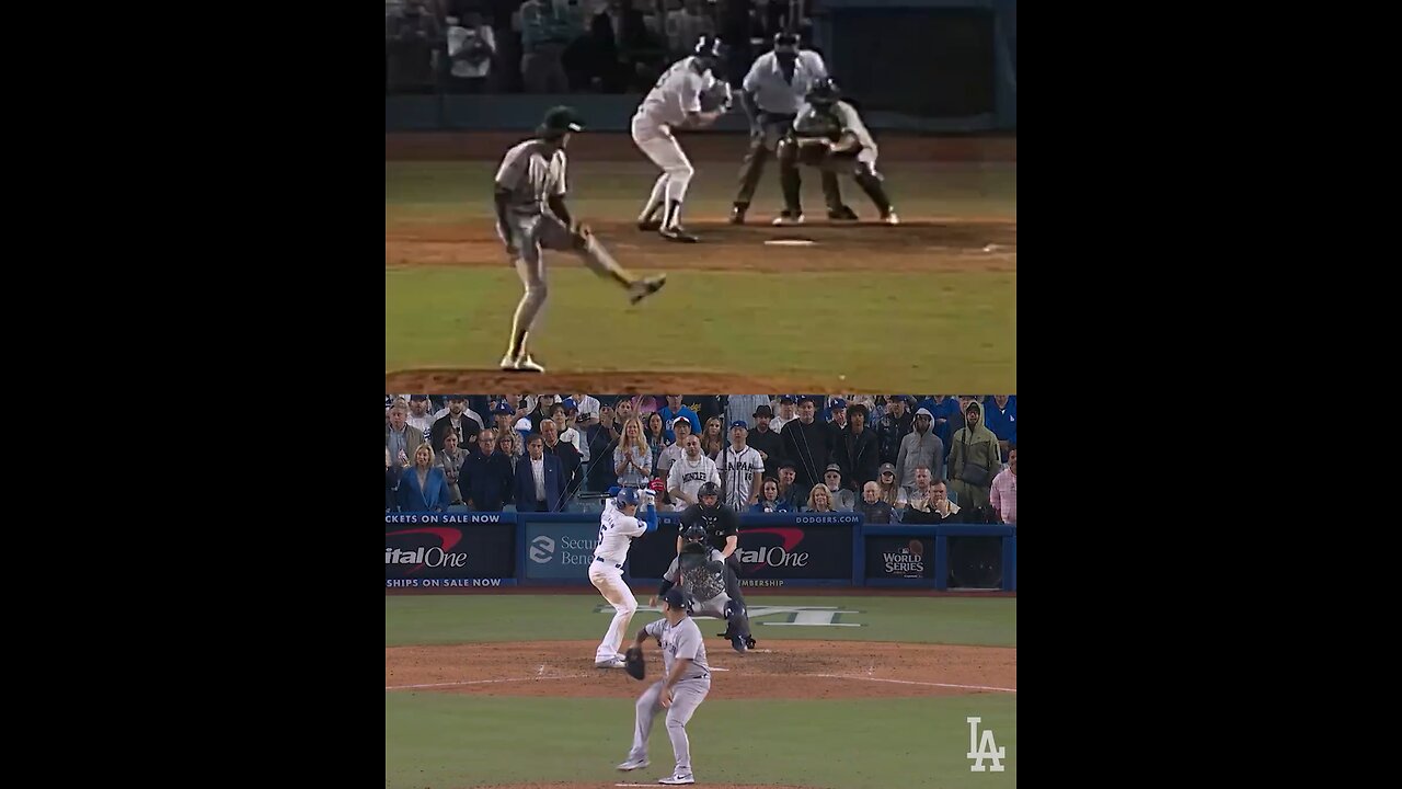 These home runs were both hit at 8:37 p.m. pacific time. 36 years apart. Game #1 #WorldSeries