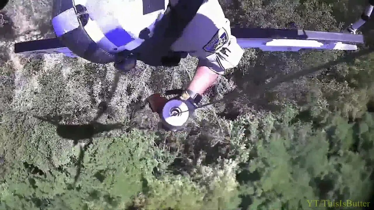 CHP helps CAL FIRE to hoist an injured biker after a collision on Moore Creek Park Trailhead