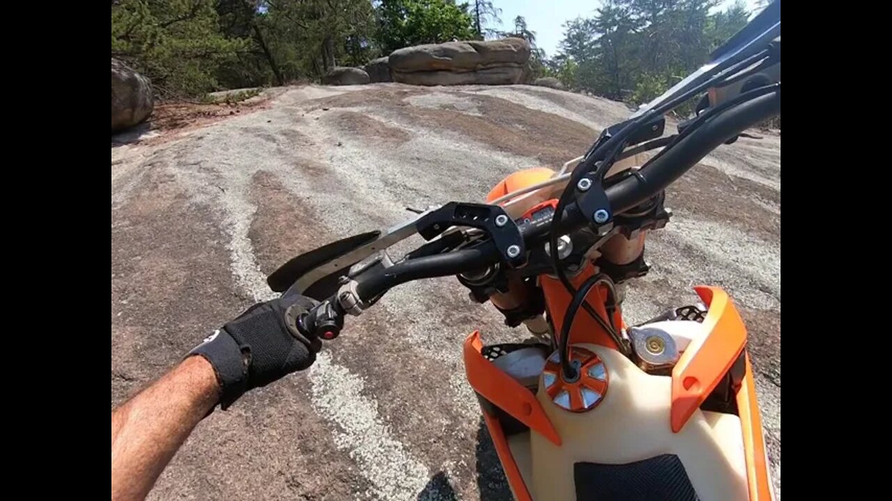 Exploring Another Rock Face in NC on the Dirtbike