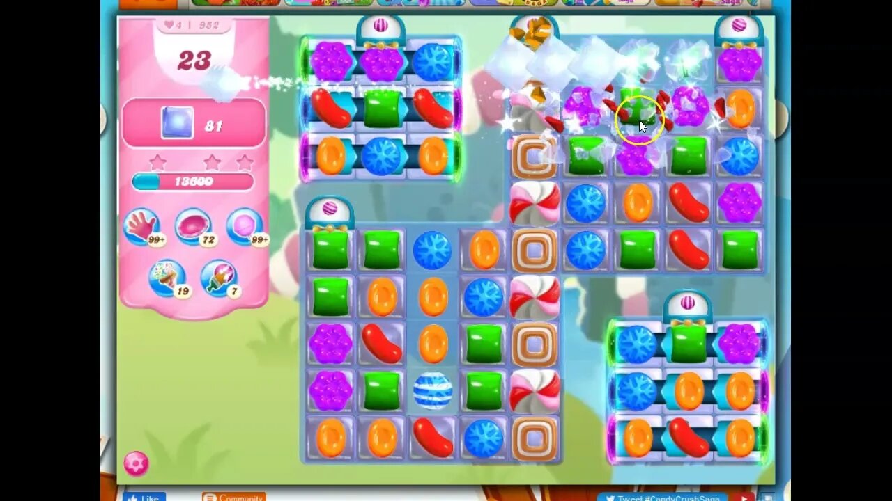 Candy Crush Level 952 Talkthrough, 25 Moves 0 Boosters