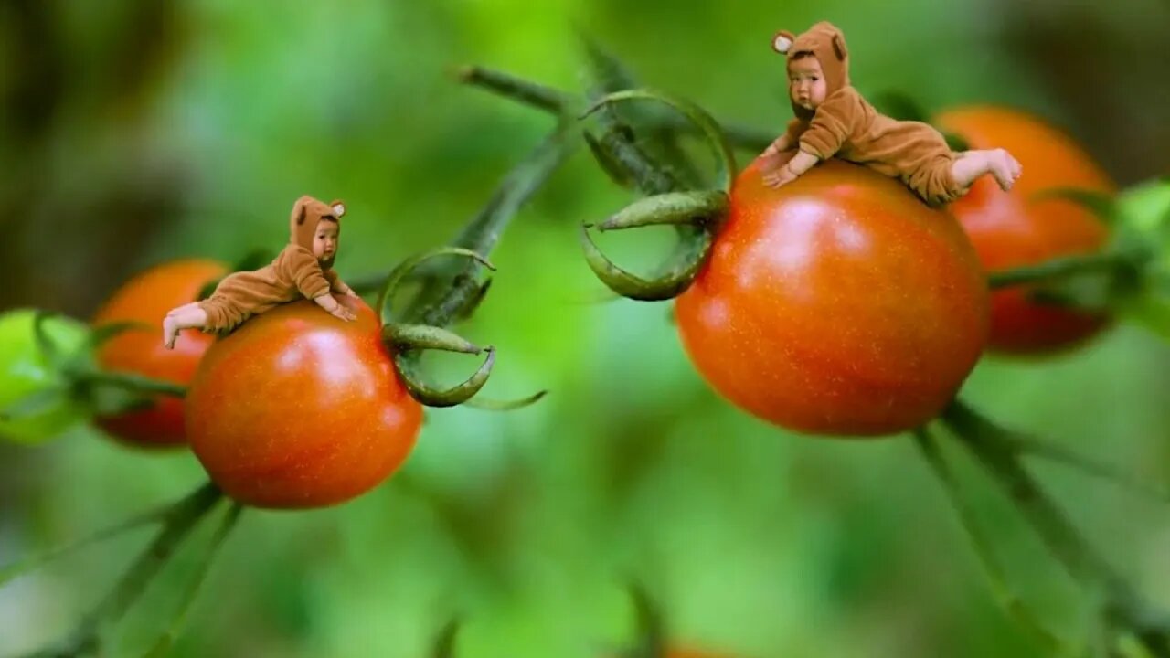 Bugs eat tomatoes