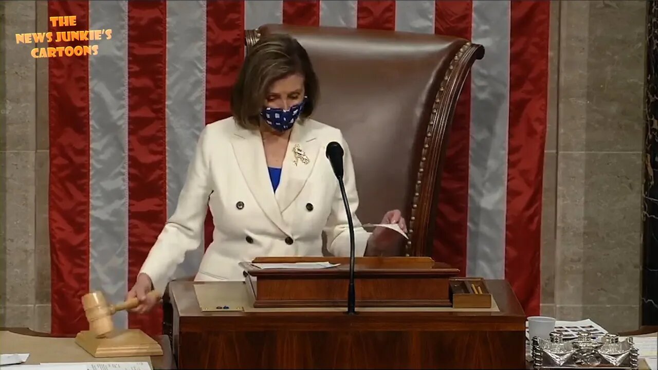 Pelosi dancing the bump-ba-da-bump after getting the only Democrat votes.