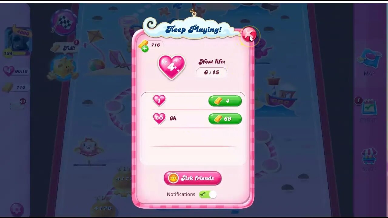 Another run at Candy Royale in Candy Crush Saga. Any guesses how many gold bars I received, today?