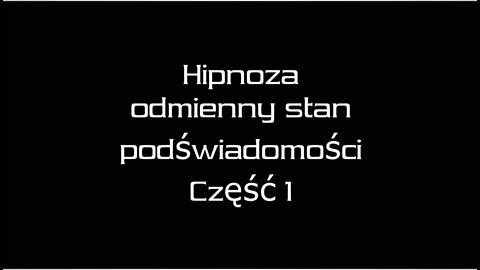 TEORIA I PRAKTYKA - MATERIAŁY ARCHIWALNE - ODMIENNE STANY PODŚWIADOMOŚCI CZ 1/2008©TV IMAGO