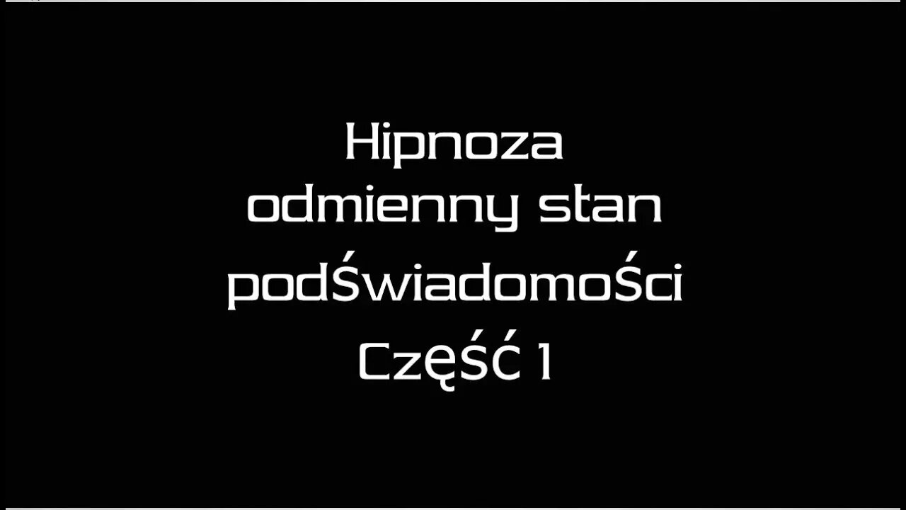 TEORIA I PRAKTYKA - MATERIAŁY ARCHIWALNE - ODMIENNE STANY PODŚWIADOMOŚCI CZ 1/2008©TV IMAGO