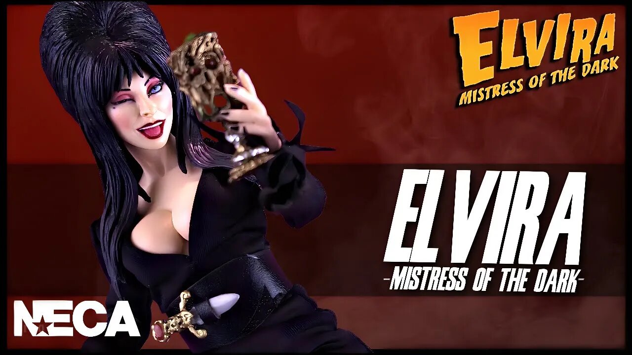 NECA Toys Elvira Mistress of the Dark Retro Cloth Elvira Figure @The Review Spot