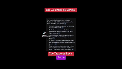 The twelve tribes of israel part 4