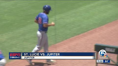 Tebow extends hitting streak to eight straight games as Mets fall to Hammerheads, 3-2