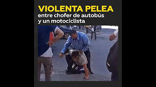 Conductor de autobús ahorca a motociclista tras una discusión de tráfico en Argentina