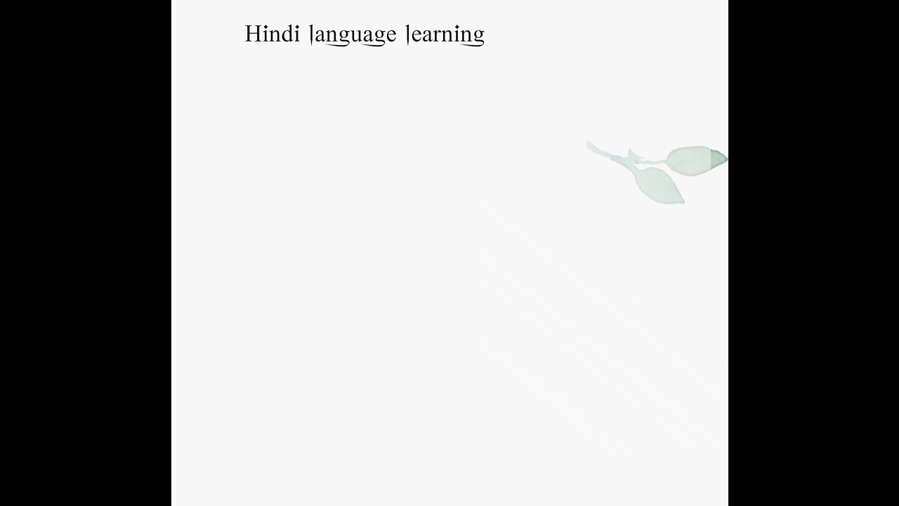 Hindi language learning