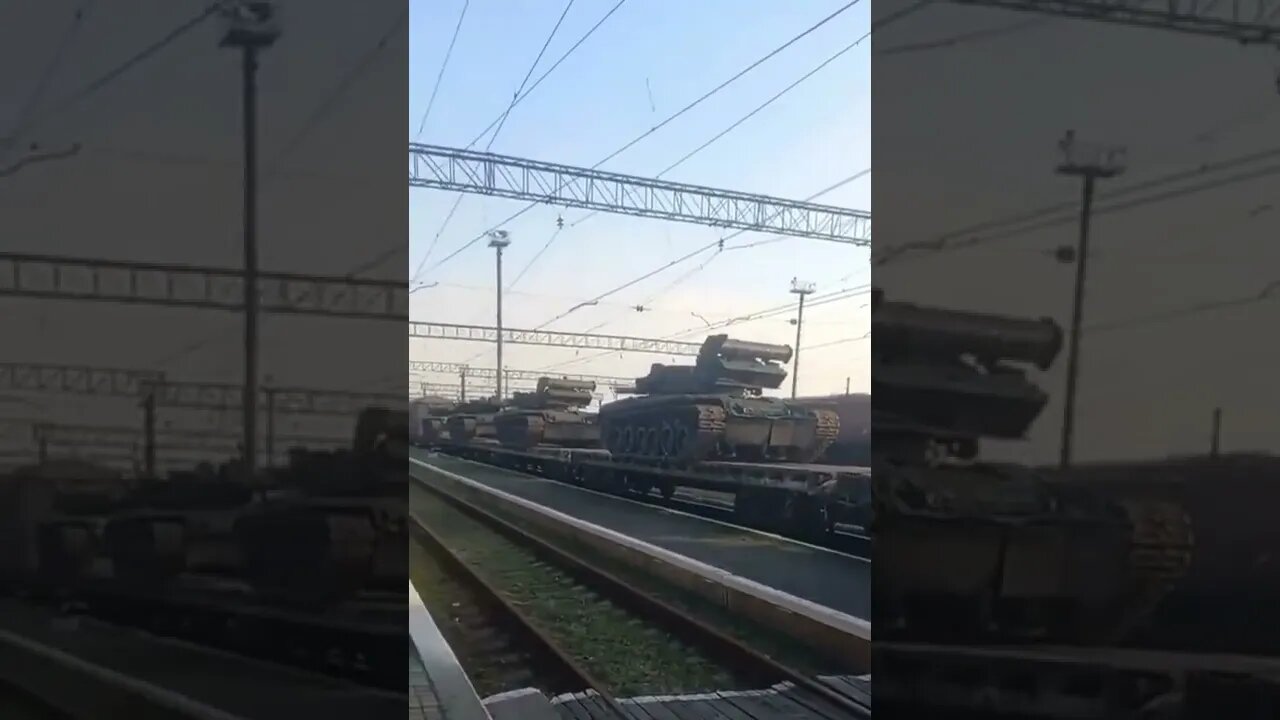 🇷🇺 A Trainload Of Decommissioned T-80BV Tanks Has Arrived In The Lugansk People's Republic.