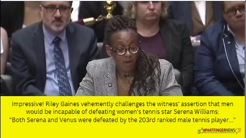 Impressive! Riley Gaines vehemently challenges the witness' assertion that men would be incapable