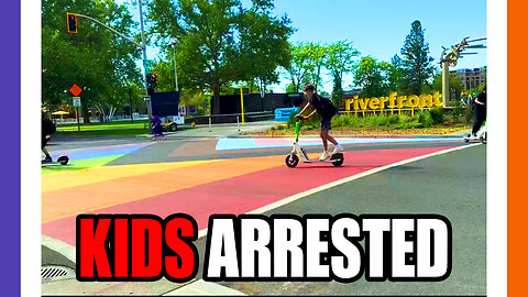 Kids Arrested For Riding Scooters On Painted Road 