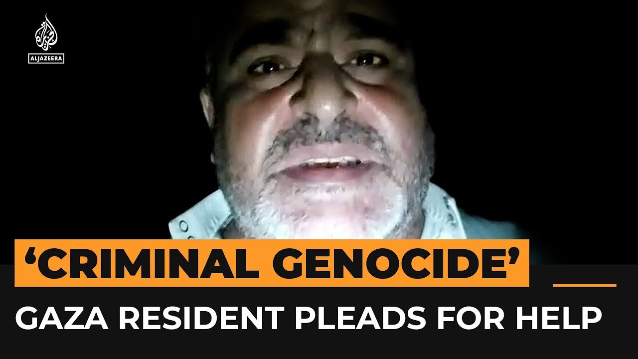 "This is a criminal genocide:" Palestinian man begs for ceasefire | Al Jazeera Newsfeed