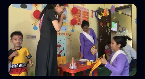 Birthday celebration in his school