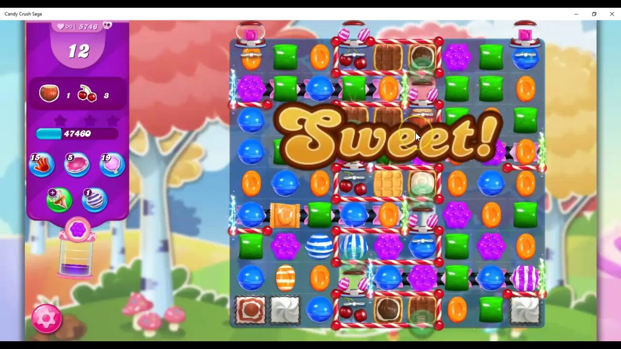 Candy Crush Level 5746 Talkthrough, 31 Moves 1 Lollihammer