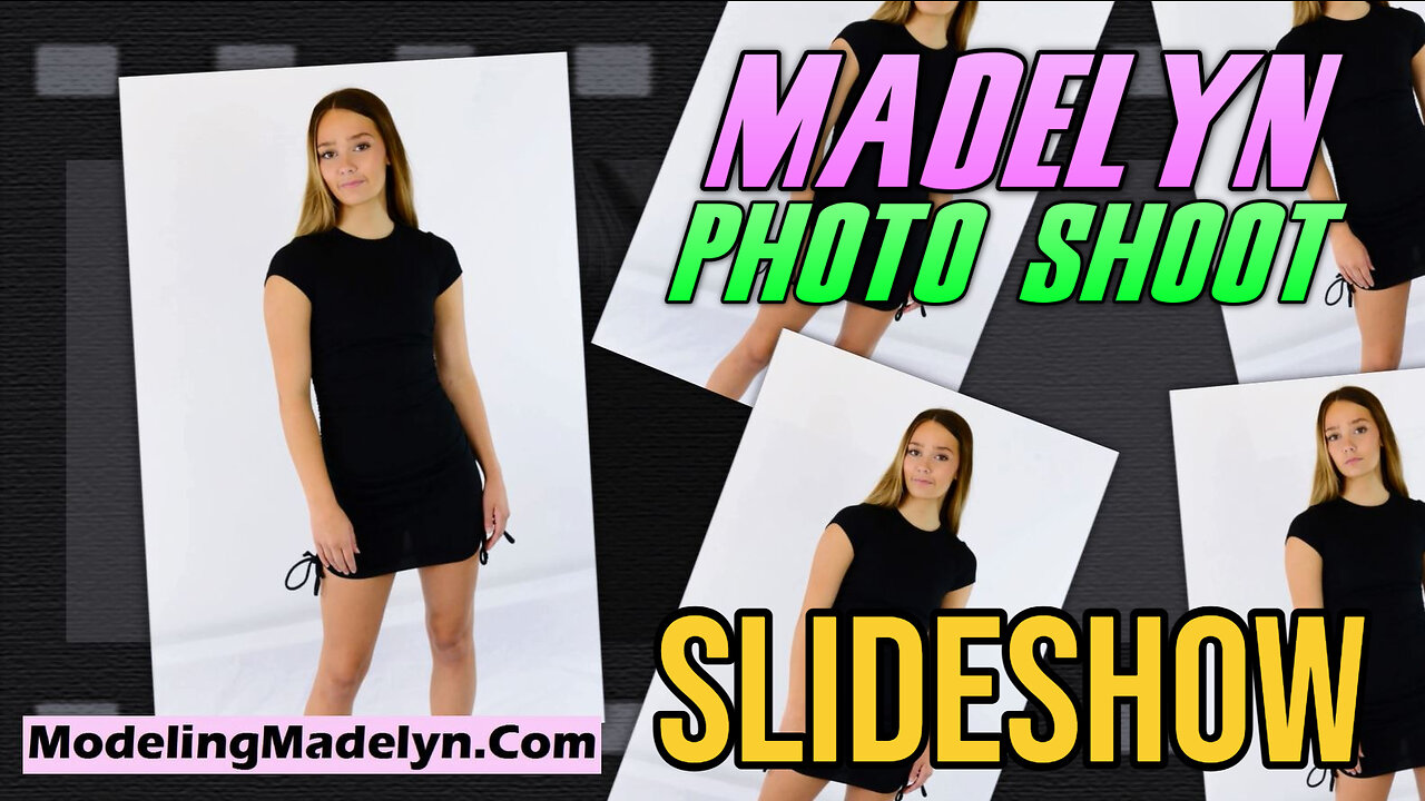 ¡SESIÓN de FOTOS - Model Madelyn - Black Dress Slideshow - Midwest Model Agency