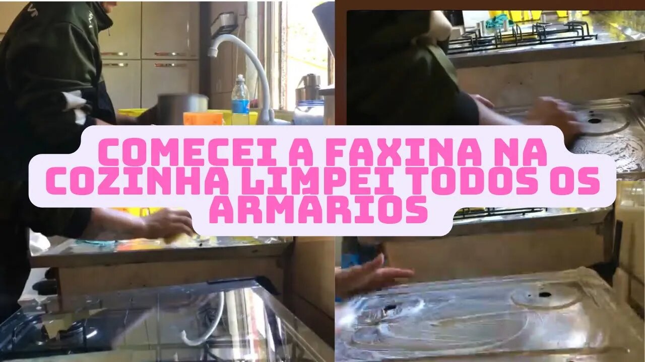 Comecei a faxina na cozinha- Muitas coisas pra fazer- Vlog de faxina