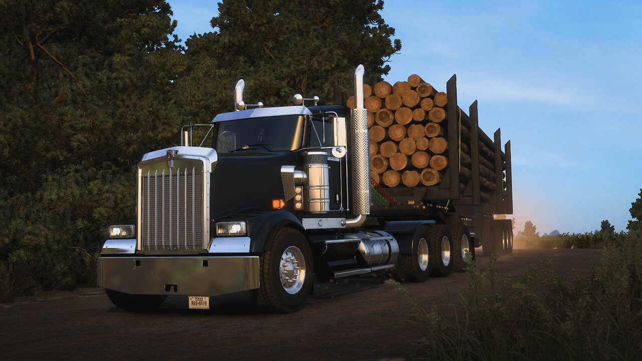 ATS Kenworth W900 | Hot Springs AR to Texarkana AR | Logs 31,176lb