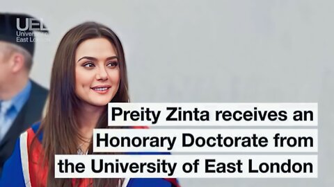 Preiaty Zinta at the University of Eatat London receiving an Honorary Doctorate