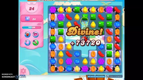 Candy Crush Level 905 Audio Talkthrough, 1 Star 0 Boosters