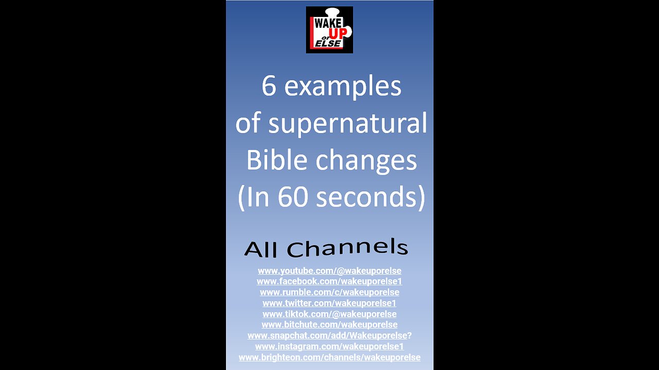 6 Supernatural Bible Change Examples in 60 Seconds