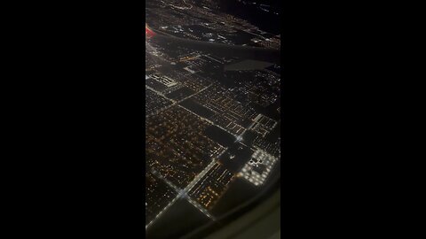 Airplane Night View Of Vegas