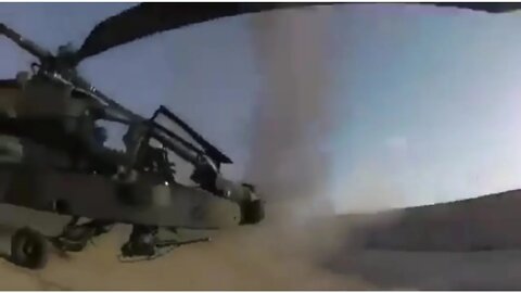 Taliban Rocket Attack Narrowly Misses Soldiers & AH-64 Apache Helicopter