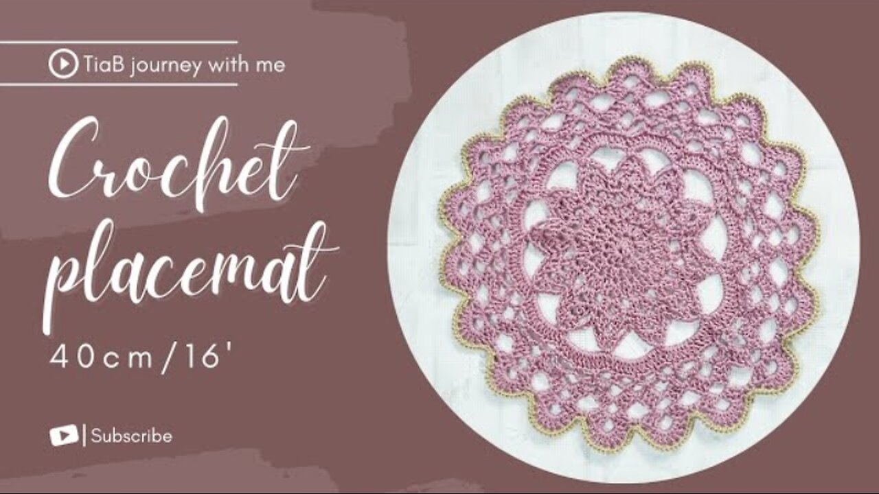 40cm/16' Crochet Mandala doily/placemat