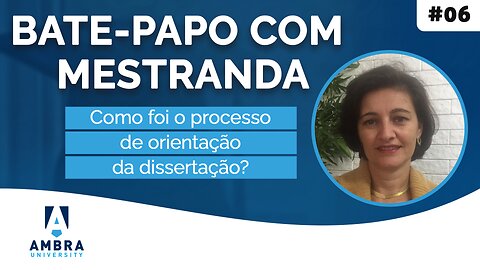 Como foi o processo de orientação da dissertação #10 Bate papo com mestranda Adrianne Maragno.