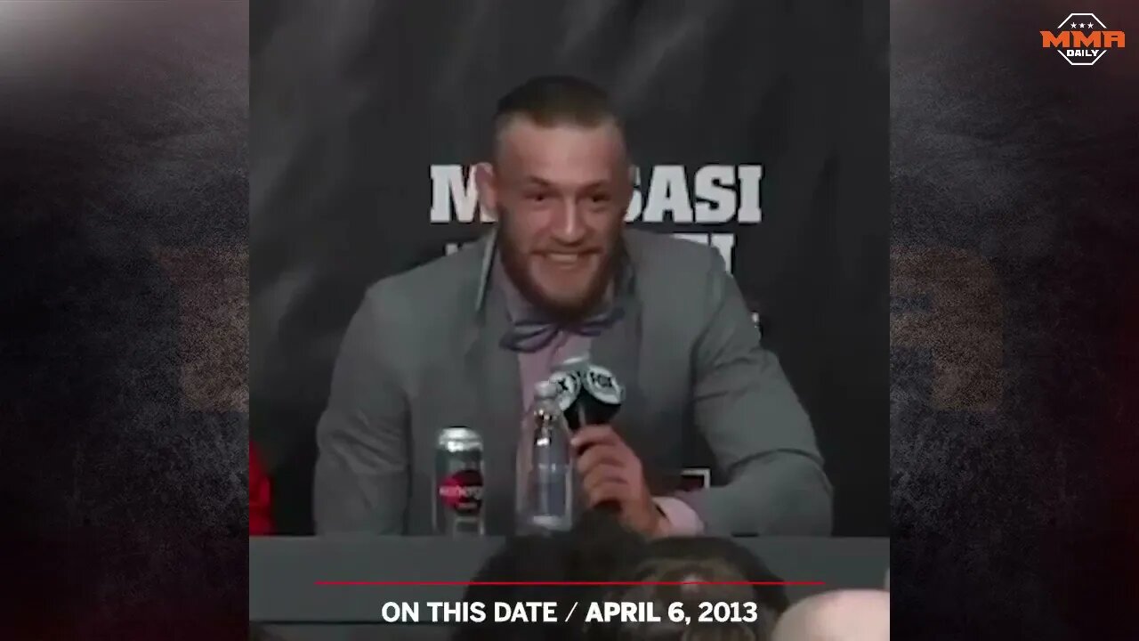 Conor McGregor's first ever UFC post-fight press conference, April 6th, 2013