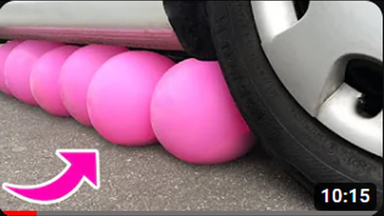 Crushing Crunchy & Soft Things by Car! EXPERIMENT: GIANT FLOUR BALLOONS VS CAR