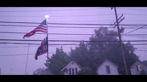Storm In Marion Ohio Let the flag fly