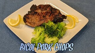 BICOL PORK CHOPS ON THE WEBER KETTLE GRILL