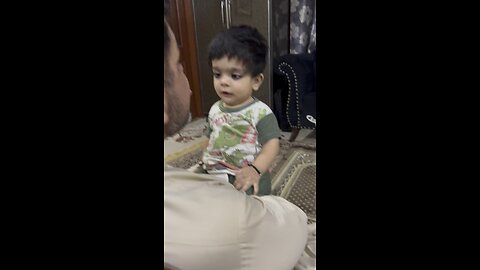 Moosa getting irritated by me sticking my tongue out