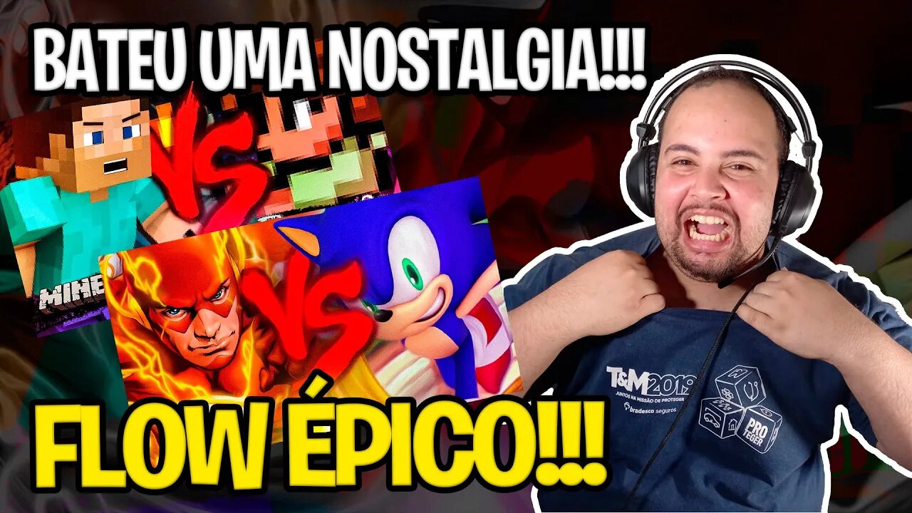 REACT 2 em 1 Flash VS. Sonic | Duelo de Titãs & Minecraft VS. Terraria | Duelo de Titãs - 7 Minutoz