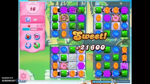 Candy Crush Level 1335 Audio Talkthrough, 1 Star 0 Boosters