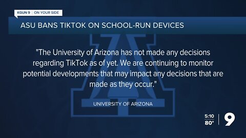 ASU bans TikTok on school-managed devices